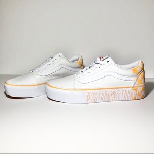 vans old skool platform orange